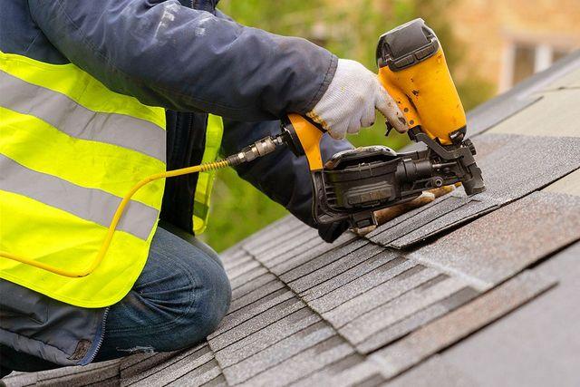 A1 Boerne installer nailing architectural shingles with a six-nail pattern