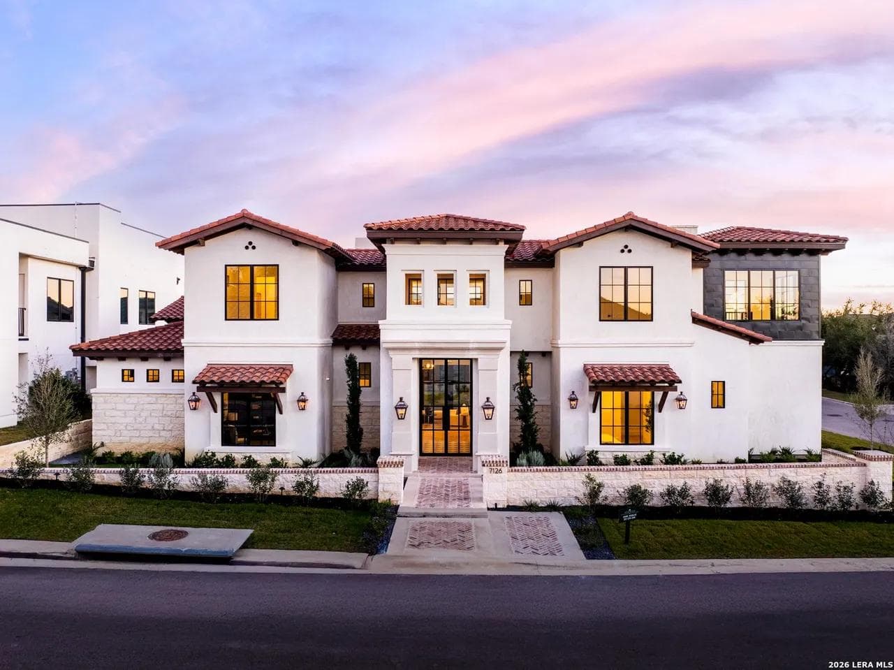 Tile roof on a Mediterranean home in The Dominion near Leon Springs