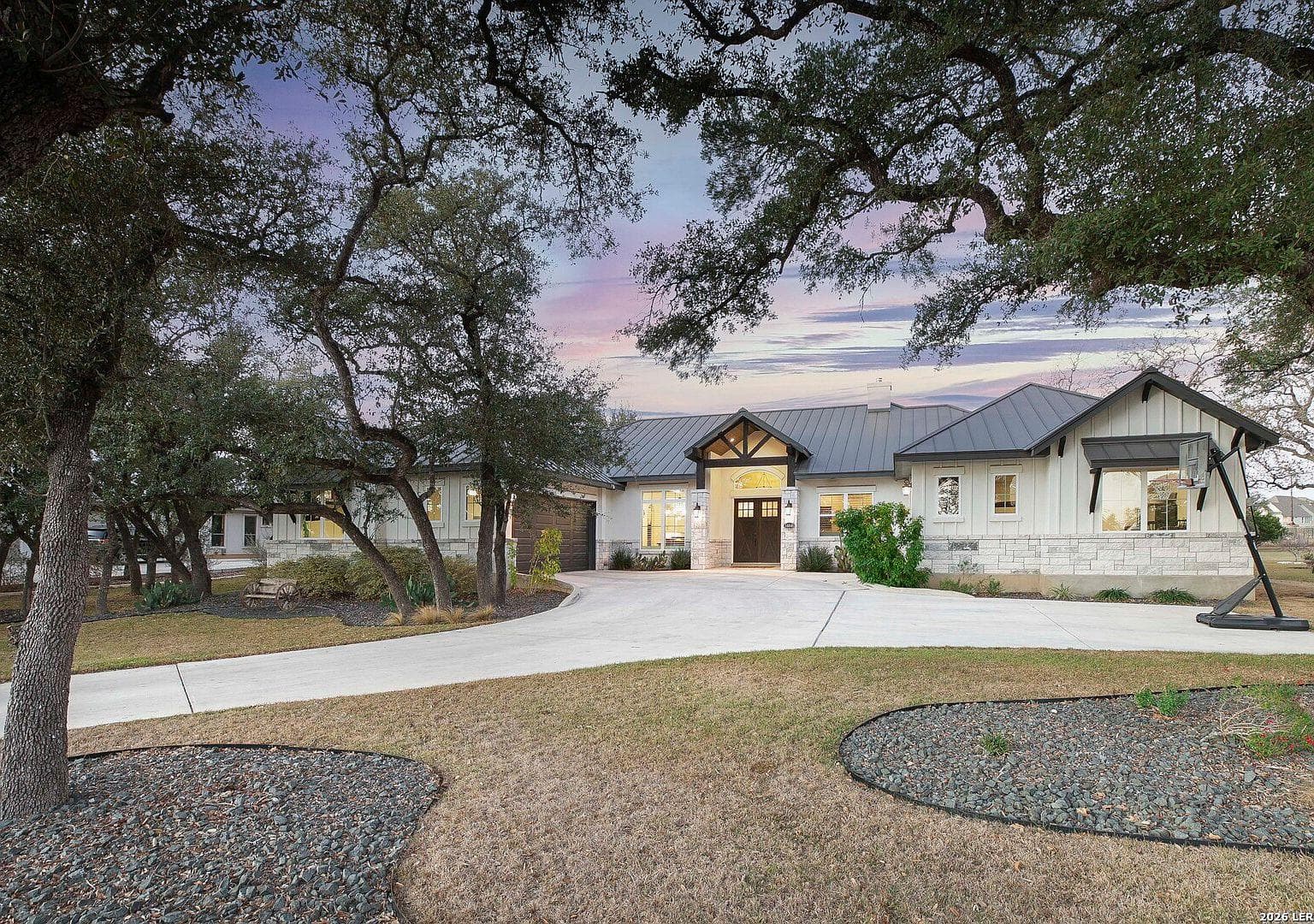 New standing seam metal roof on an acreage home along FM 1863 in Bulverde