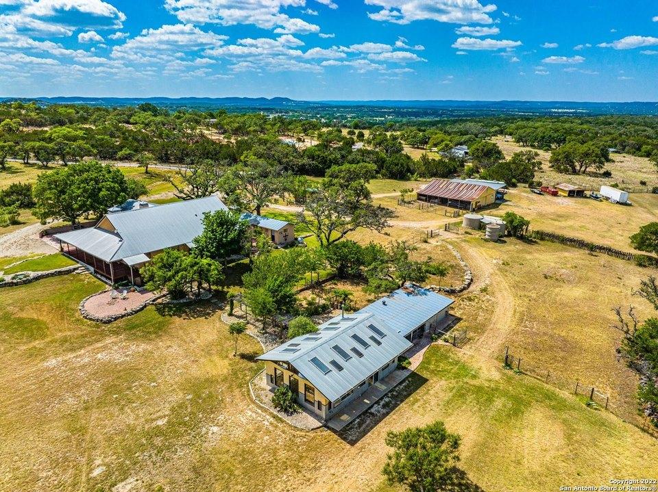 Standing seam re-roof on a ranch barn, Bandera
